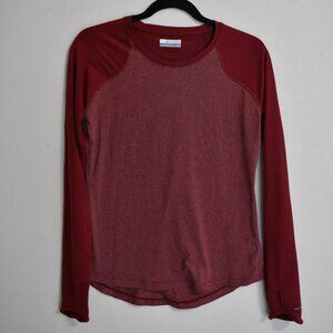 Dark Red Womens Small Long Sleeve Columbia Shirt